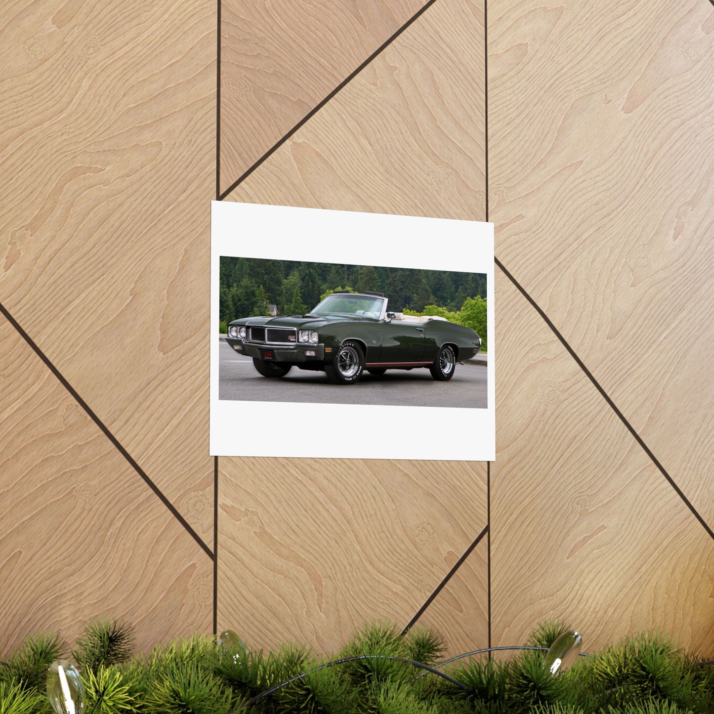 Classic 1970 Buick Skylark Stage 1 Convertible Muscle Car Matte Horizontal Poster | Vintage Auto Wall Art