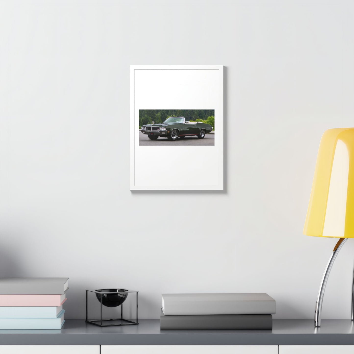 Classic 1970 Buick Skylark GS455 Stage 1 Muscle Car Convertible Framed Poster | Automotive Wall Art