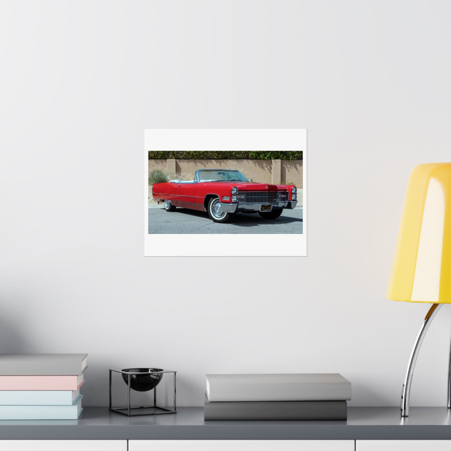 Classic 1966 Cadillac Convertible Poster Matte Horizontal Print | Vintage Car Wall Art