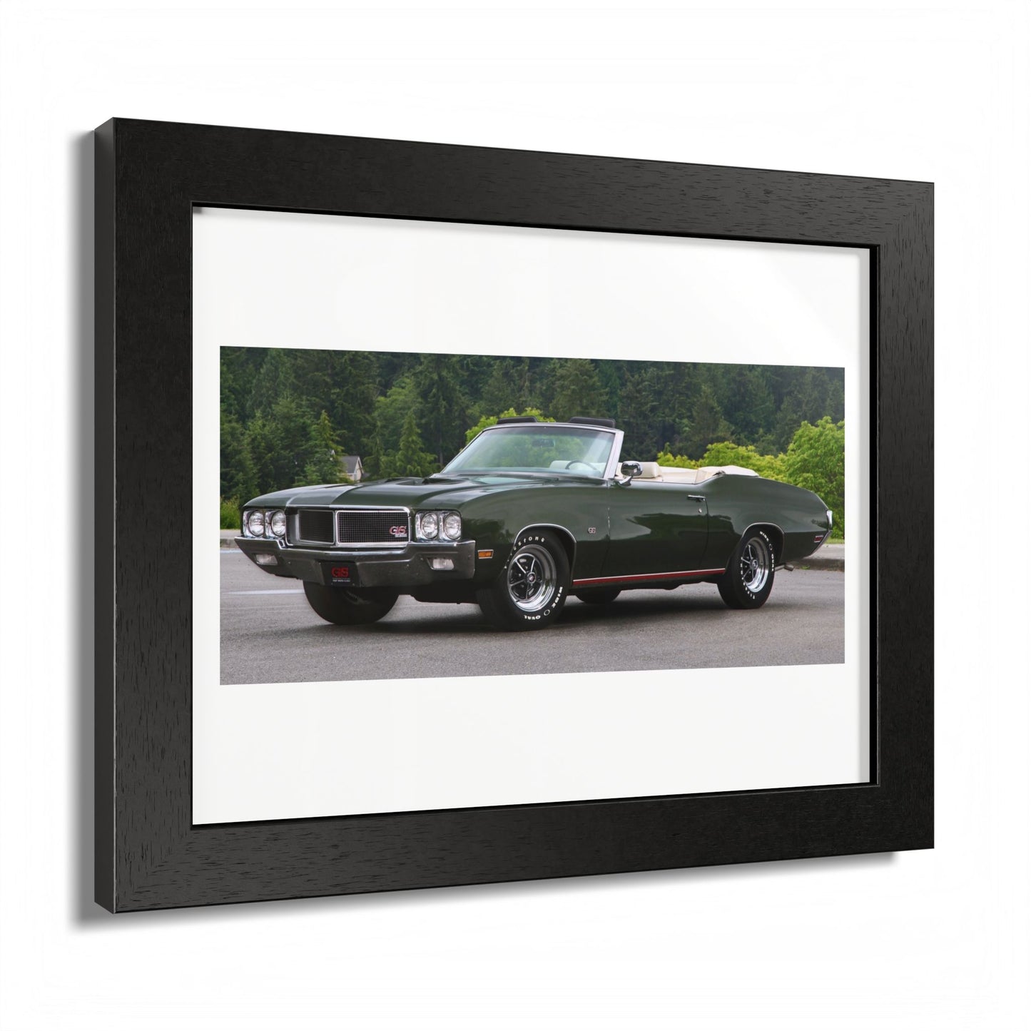 Classic 1970 Buick Skylark GS455 Stage 1 Muscle Car Convertible Framed Poster | Automotive Wall Art