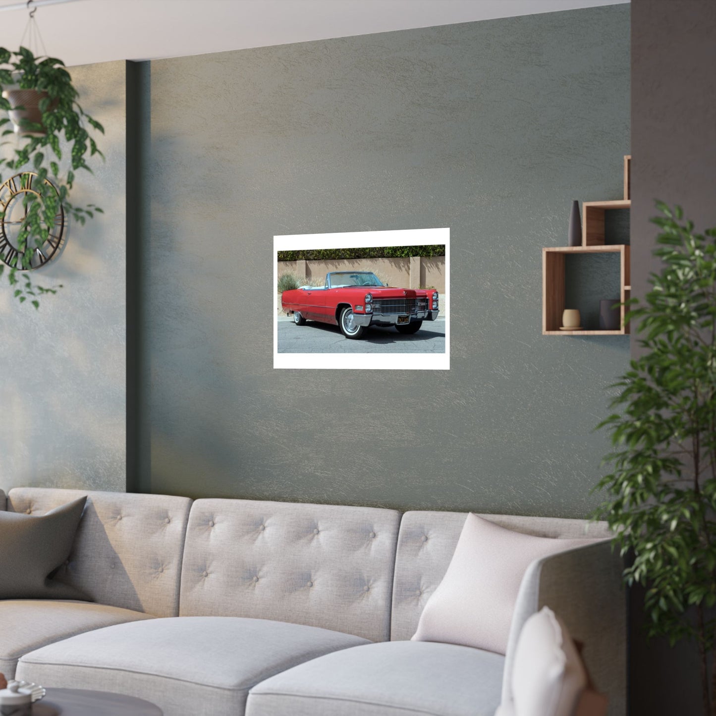 Classic 1966 Cadillac Convertible Poster | Satin Poster (210gsm)