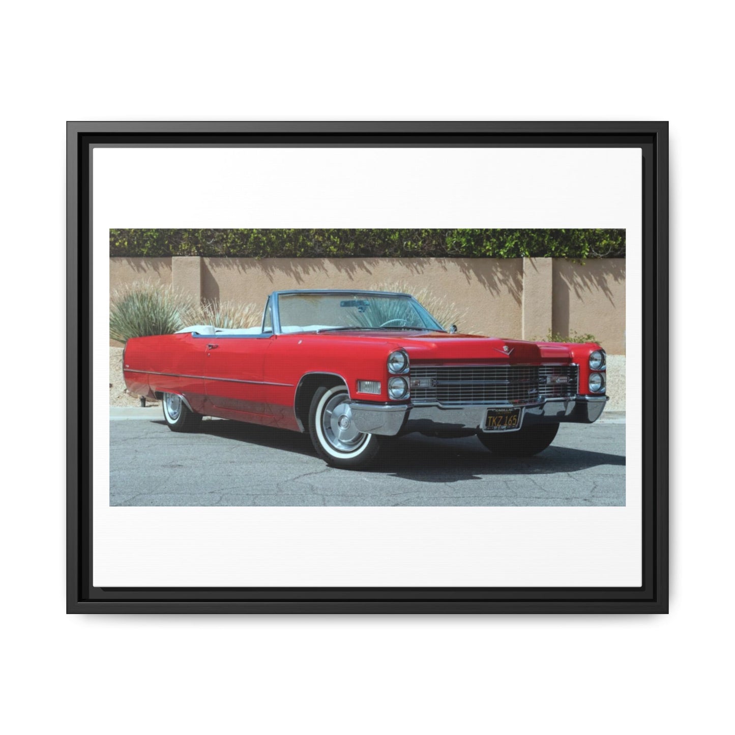 Classic 1966 Cadillac Convertible Matte Canvas framed print | Vintage Cadillac Wall Art