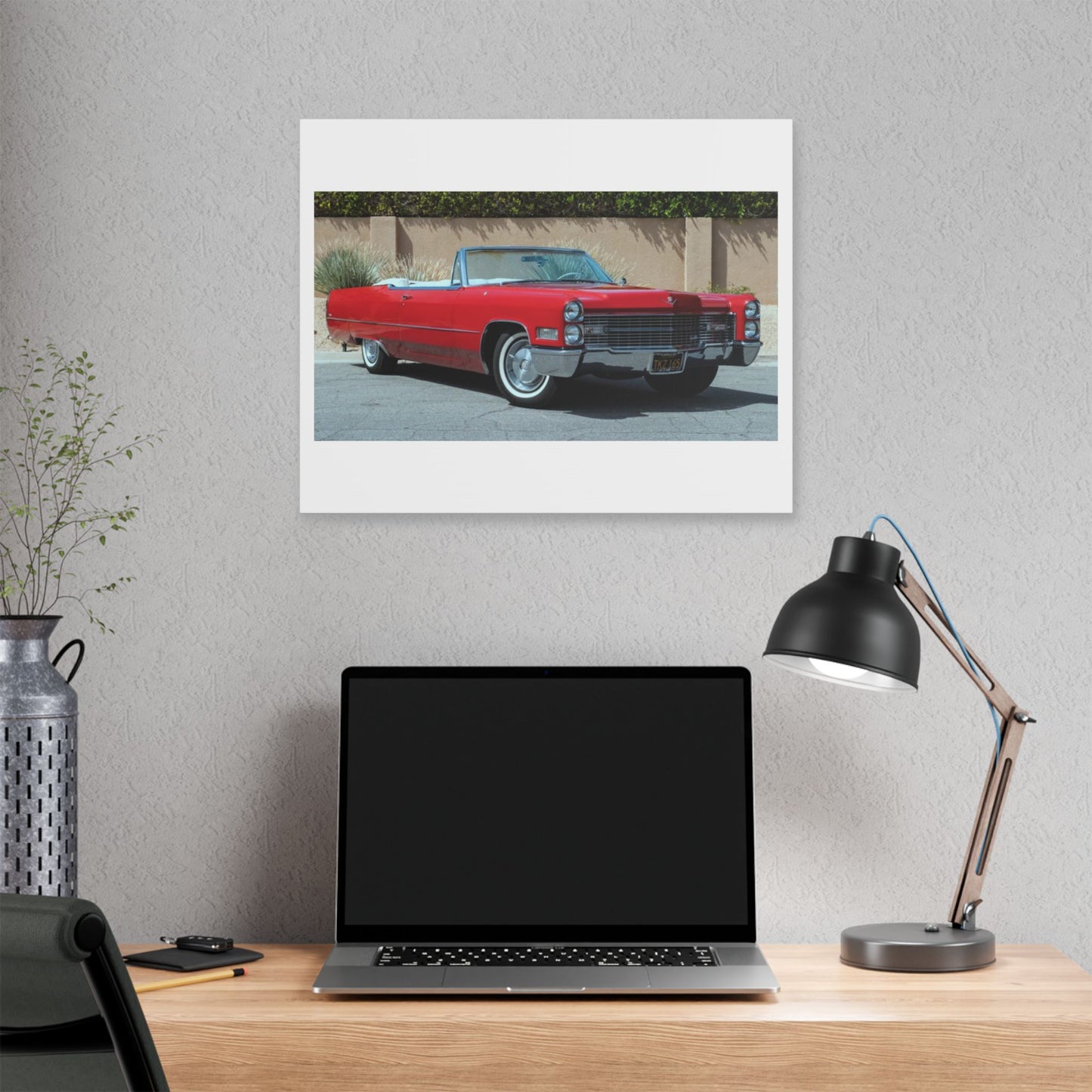 Classic 1966 Cadillac Convertible on Classic Canvas | Vintage Car Wall Art