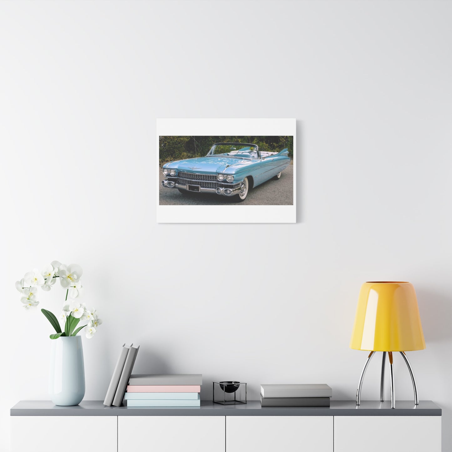 Vintage 1959 Cadillac Convertible Canvas Print | Matte Stretched Wall Art