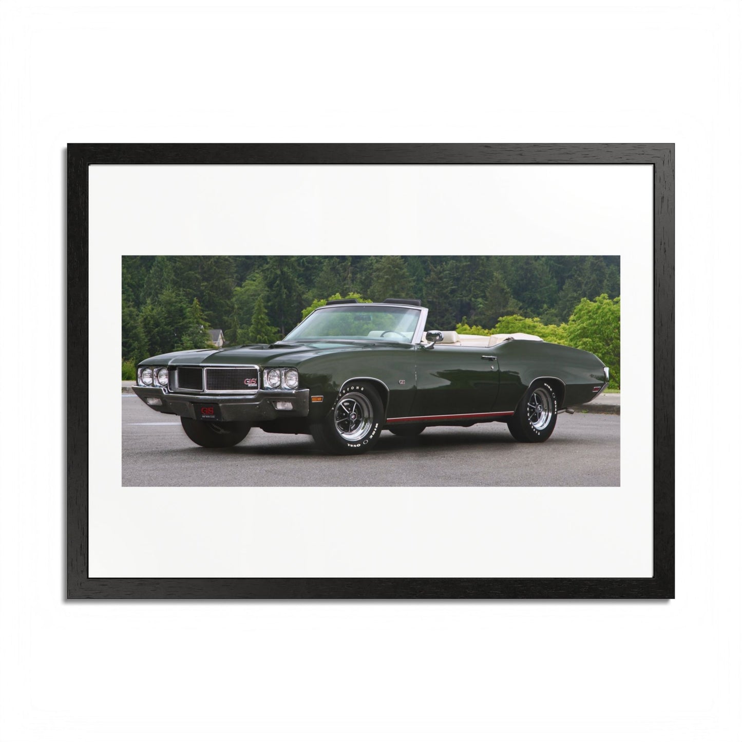 Classic 1970 Buick Skylark GS455 Stage 1 Muscle Car Convertible Framed Poster | Automotive Wall Art