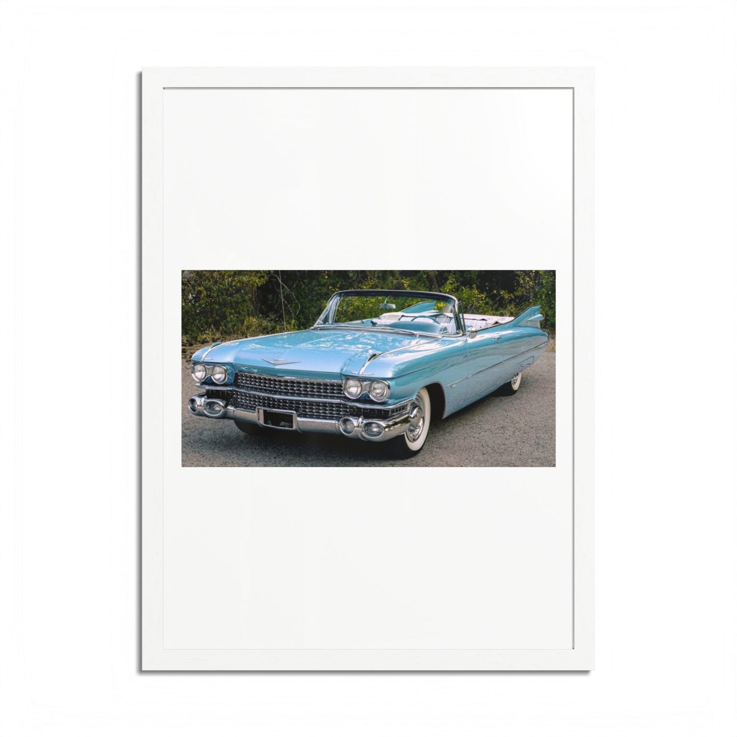 Vintage 1959 Cadillac Convertible Classic Car Framed Poster