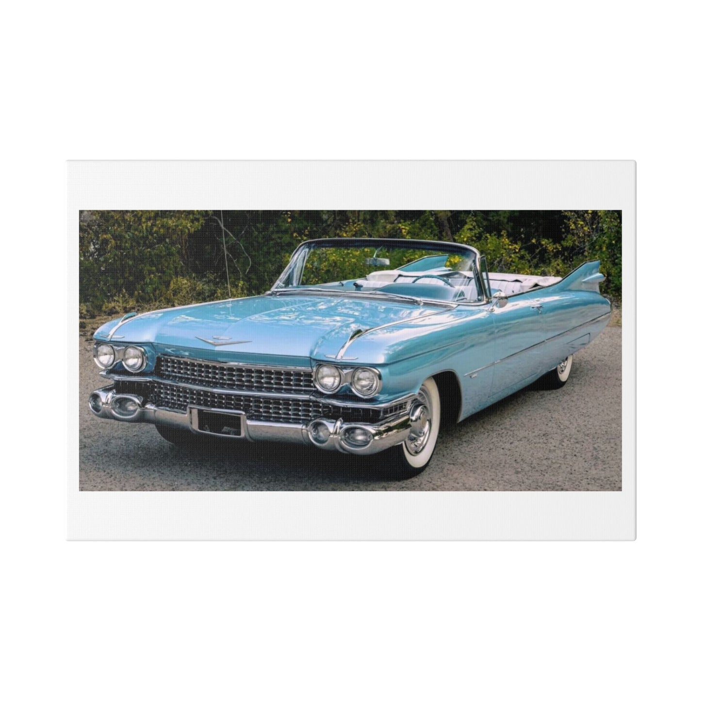 Classic 1959 Cadillac Convertible On Classic Canvas | Retro Car Wall Art
