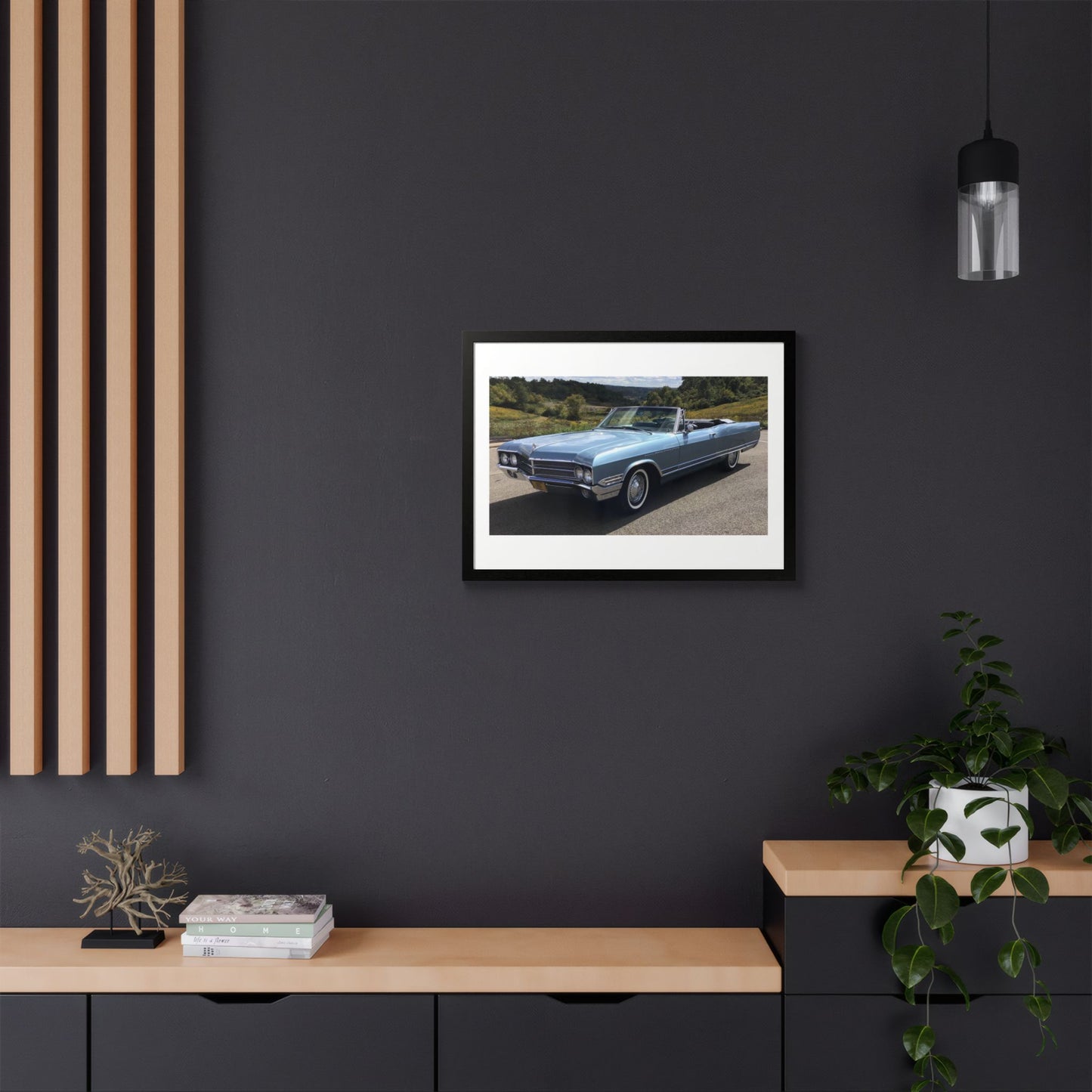 Classic 1965 Buick Electra 225 Convertible Framed Poster | Vintage Automobile Wall Art