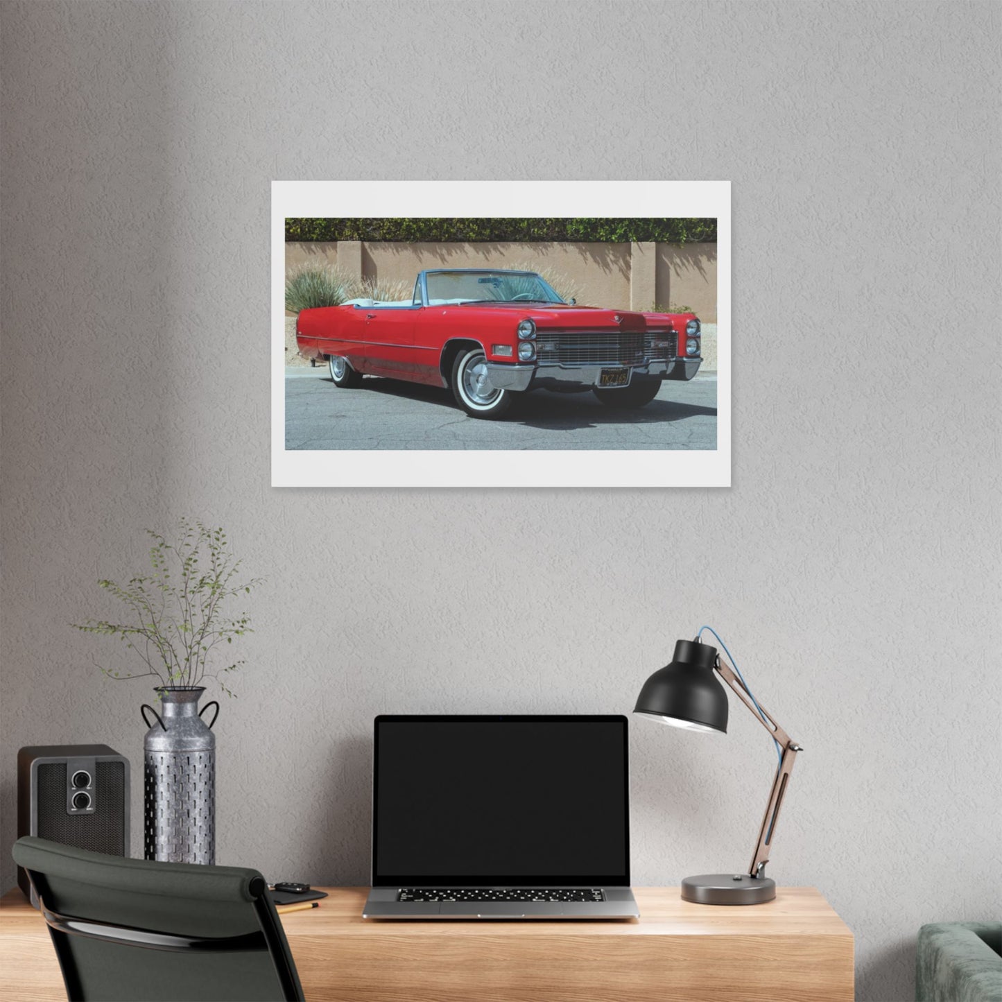 Classic 1966 Cadillac Convertible on Classic Canvas | Vintage Car Wall Art
