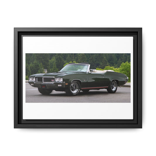 Classic 1970 Buick Skylark GS455 Stage 1 Convertible Matte Canvas Framed Print