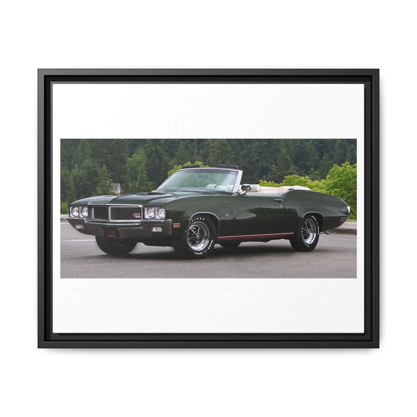 Classic 1970 Buick Skylark GS455 Stage 1 Convertible Matte Canvas Framed Print