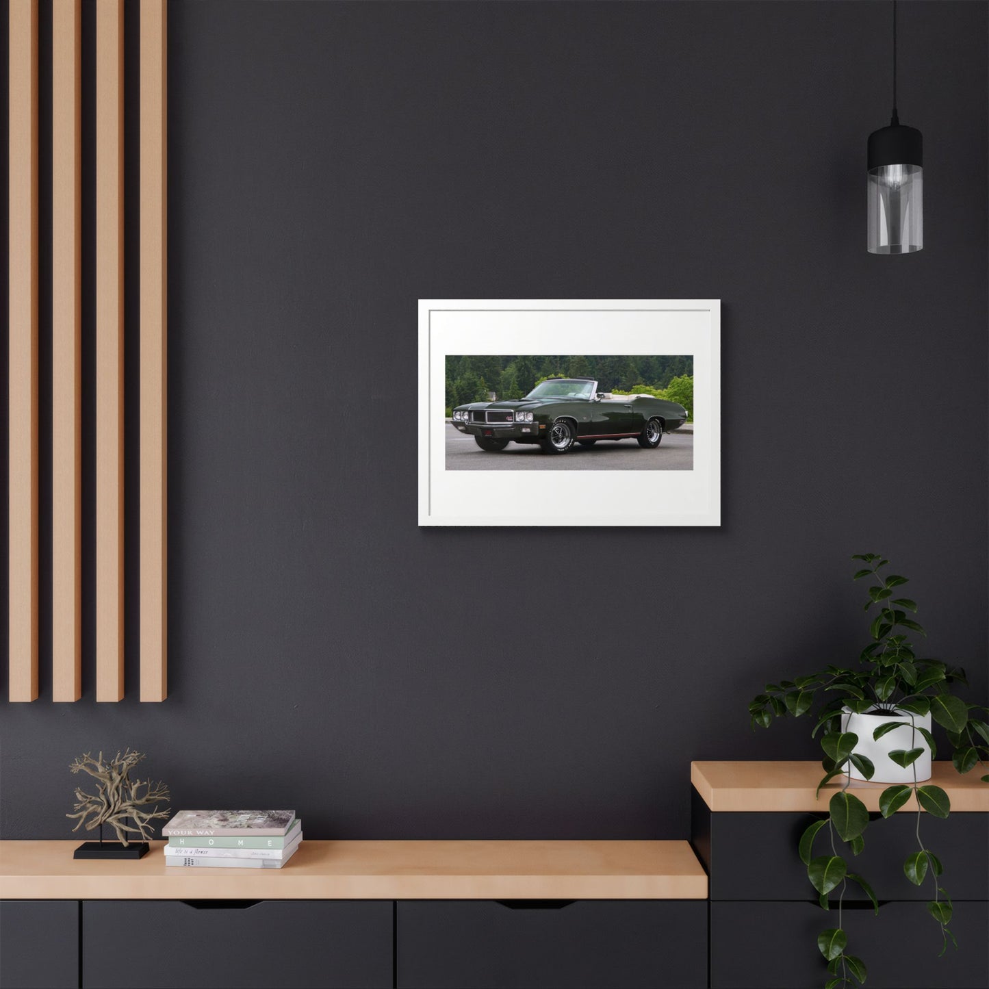 Classic 1970 Buick Skylark GS455 Stage 1 Muscle Car Convertible Framed Poster | Automotive Wall Art