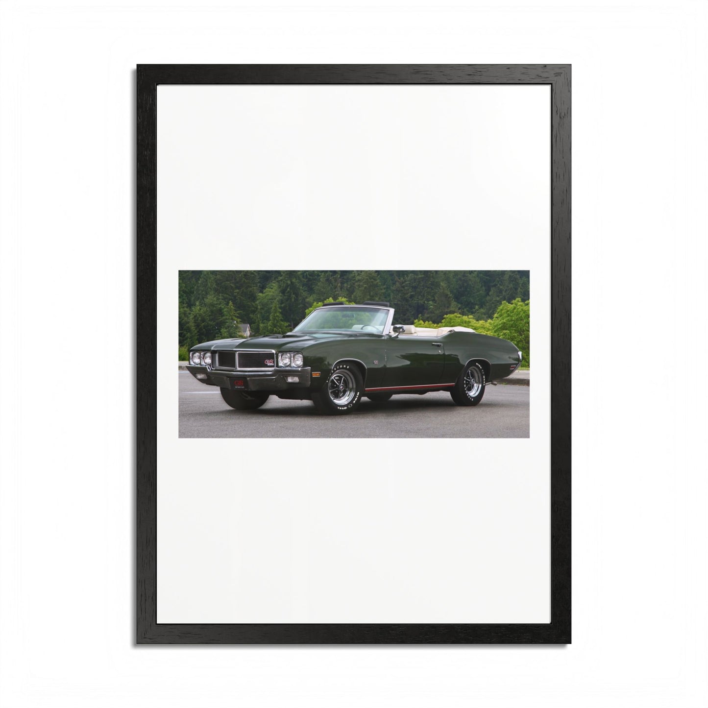 Classic 1970 Buick Skylark GS455 Stage 1 Muscle Car Convertible Framed Poster | Automotive Wall Art