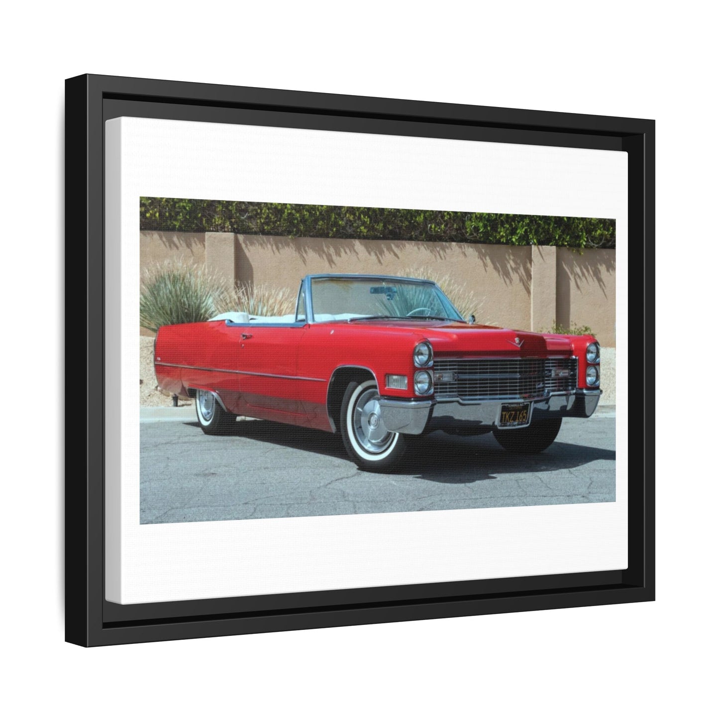 Classic 1966 Cadillac Convertible Matte Canvas framed print | Vintage Cadillac Wall Art