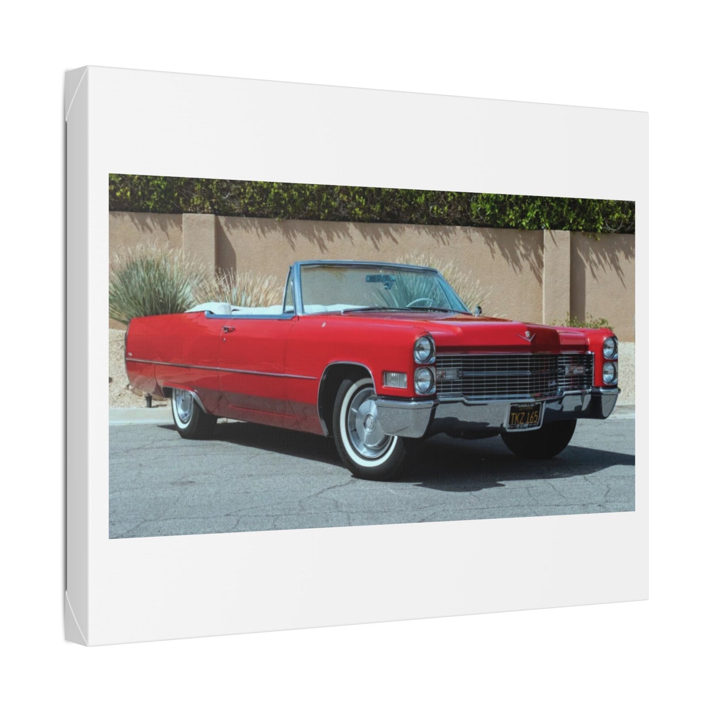 Classic 1966 Cadillac Convertible on Classic Canvas | Vintage Car Wall Art