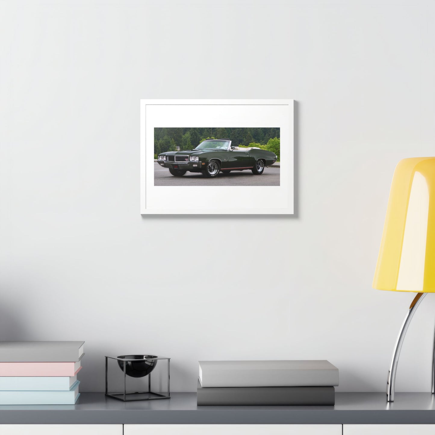 Classic 1970 Buick Skylark GS455 Stage 1 Muscle Car Convertible Framed Poster | Automotive Wall Art