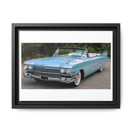 Vintage 1959 Cadillac Convertible Canvas, Framed
