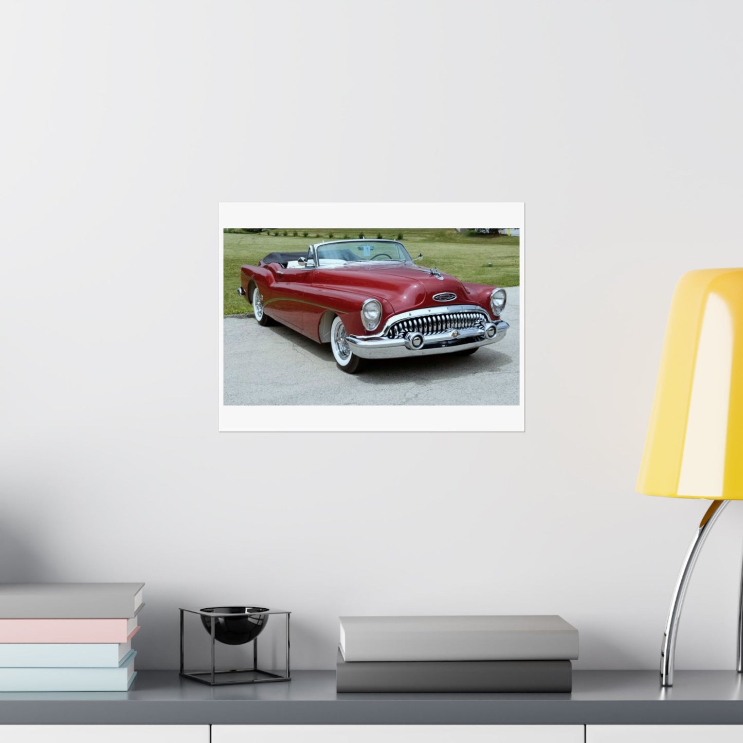 Vintage 1953 Buick Roadmaster Convertible Poster Matte Horizontal | Classic Car Wall Art