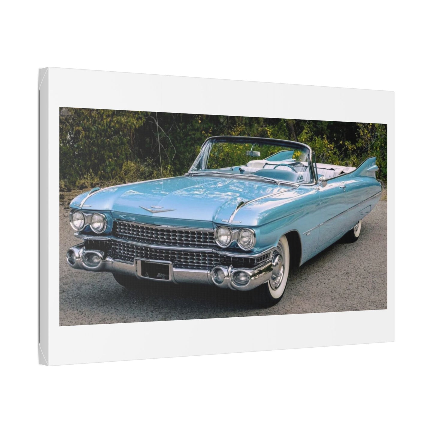 Classic 1959 Cadillac Convertible On Classic Canvas | Retro Car Wall Art