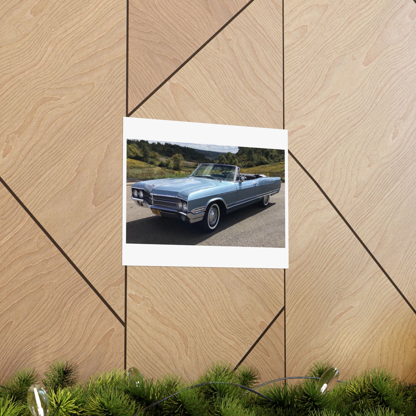 Vintage 1965 Buick Electra 225 Convertible Poster Matte Horizontal Poster | Classic Vintage Automobile Wall Art