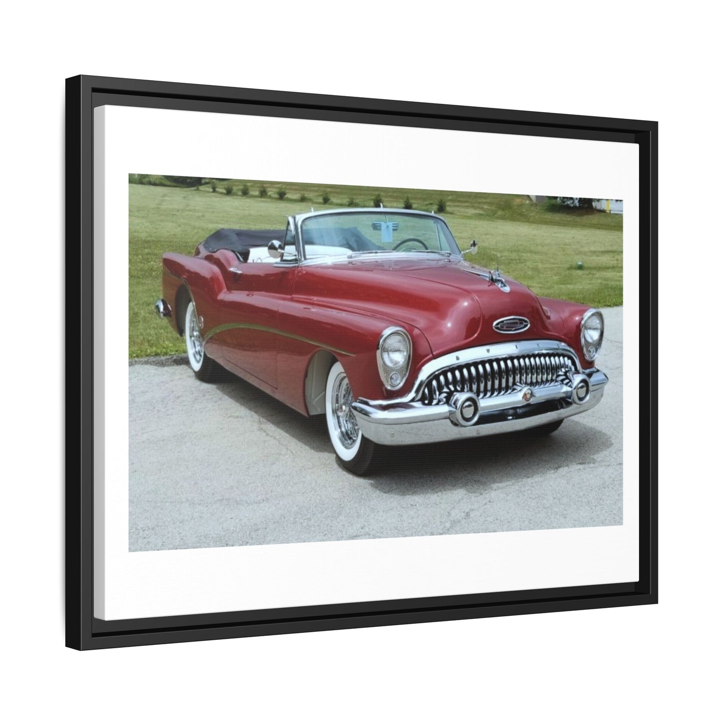 Classic 1953 Buick Roadmaster Convertible Matte Canvas Framed Wall Art
