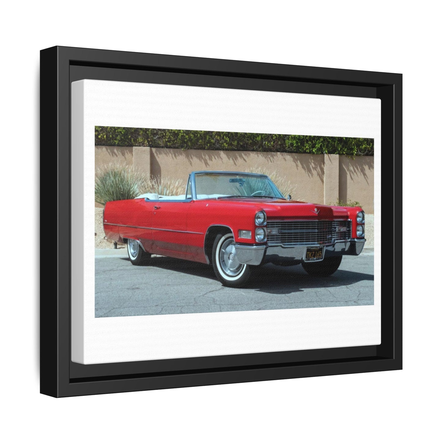 Classic 1966 Cadillac Convertible Matte Canvas framed print | Vintage Cadillac Wall Art