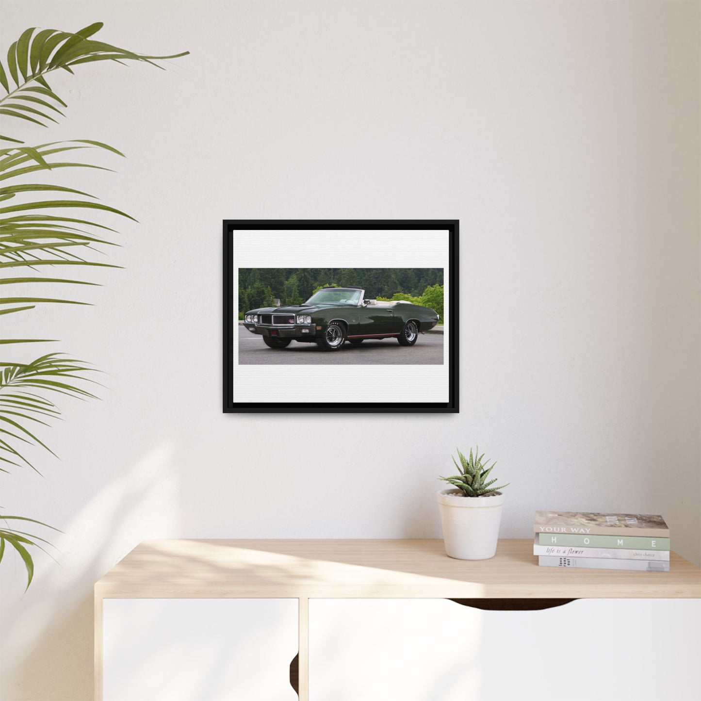 Classic 1970 Buick Skylark GS455 Stage 1 Convertible Matte Canvas Framed Print