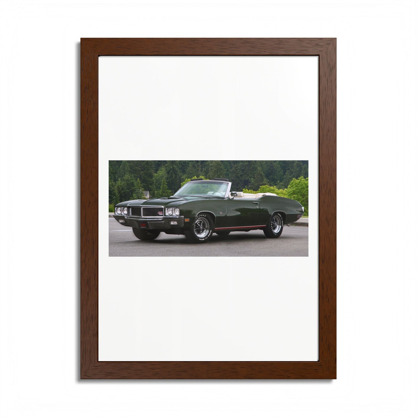 Classic 1970 Buick Skylark GS455 Stage 1 Muscle Car Convertible Framed Poster | Automotive Wall Art