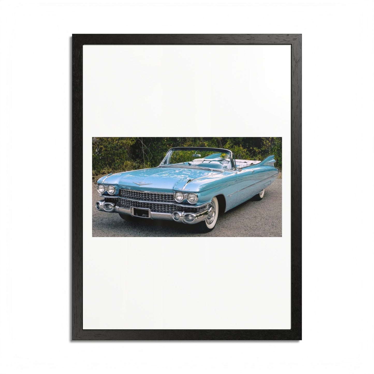 Vintage 1959 Cadillac Convertible Classic Car Framed Poster