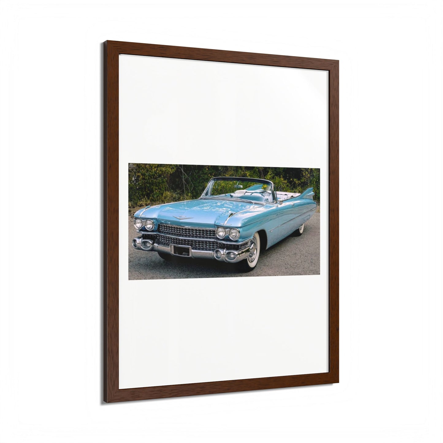 Vintage 1959 Cadillac Convertible Classic Car Framed Poster