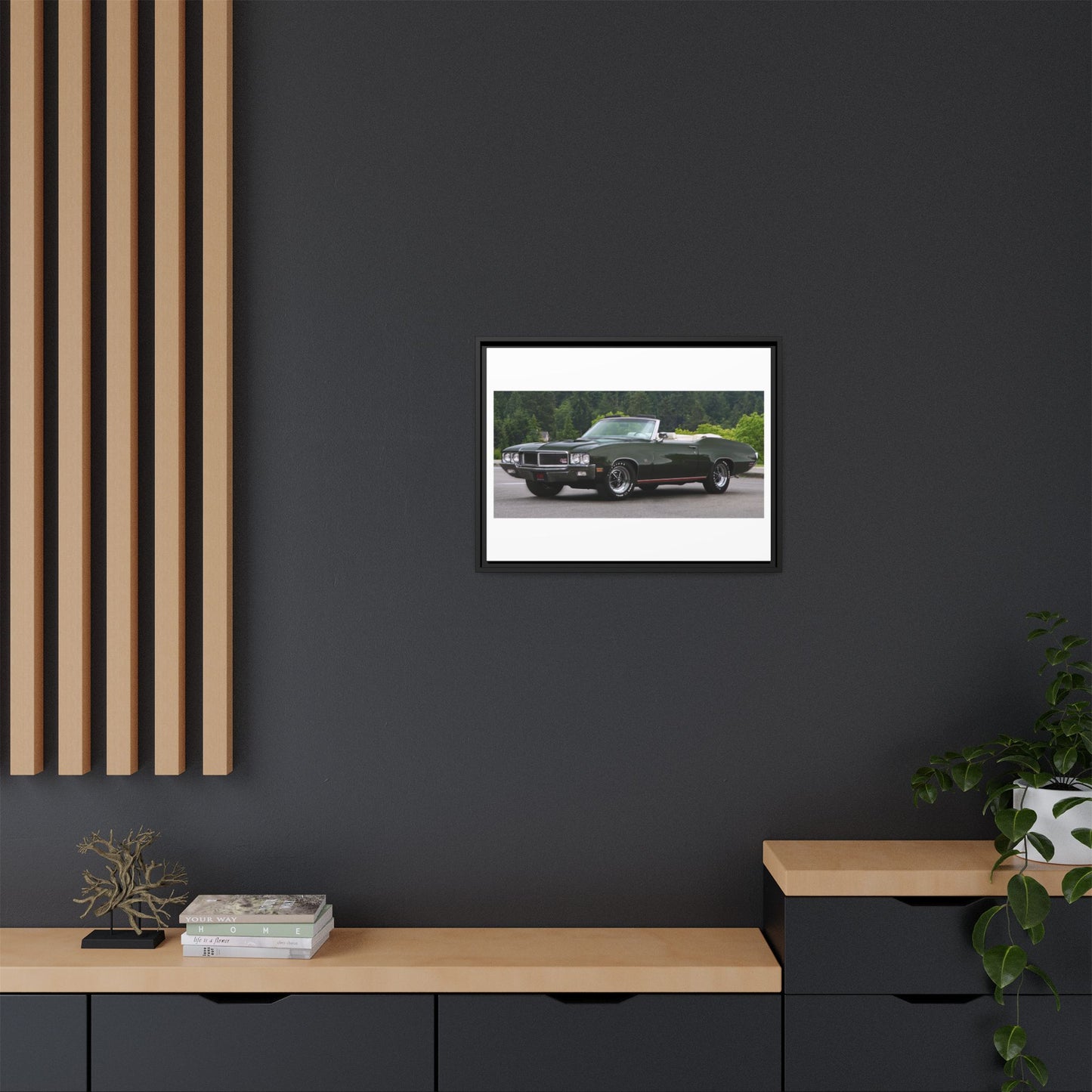 Classic 1970 Buick Skylark GS455 Stage 1 Convertible Matte Canvas Framed Print