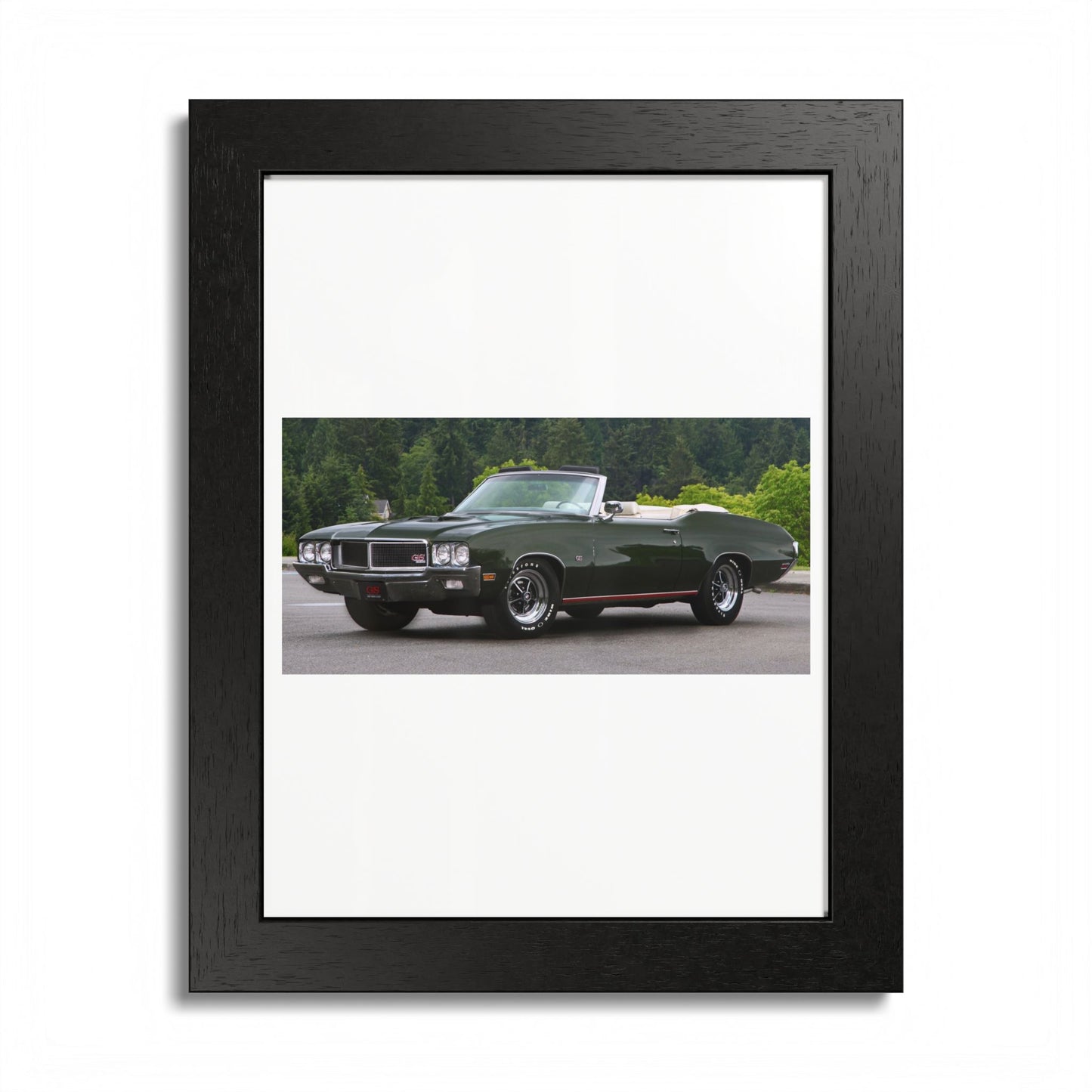 Classic 1970 Buick Skylark GS455 Stage 1 Muscle Car Convertible Framed Poster | Automotive Wall Art
