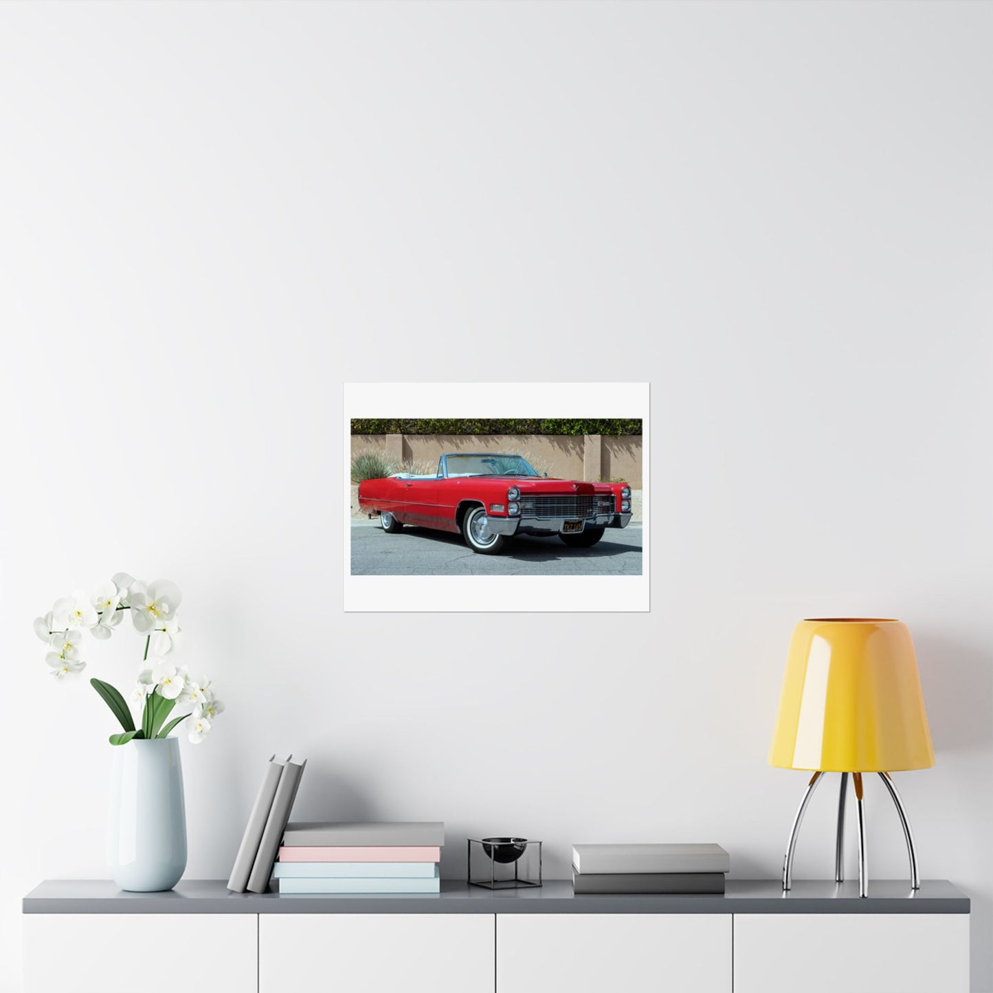 Classic 1966 Cadillac Convertible Poster | Satin Poster (210gsm)