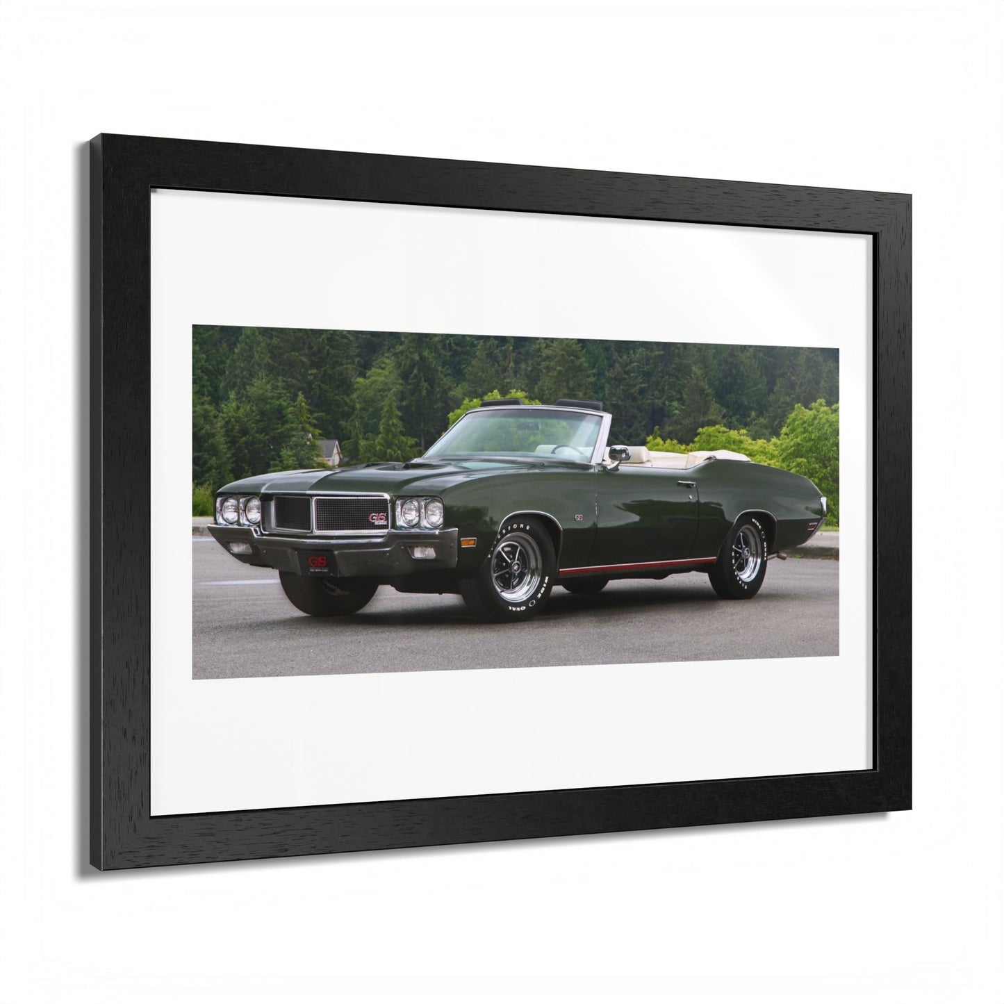 Classic 1970 Buick Skylark GS455 Stage 1 Muscle Car Convertible Framed Poster | Automotive Wall Art