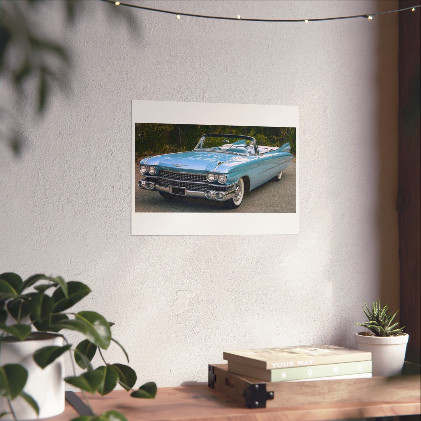 Vintage 1959 Cadillac Convertible Matte Horizontal Poster | Classic Car Photography
