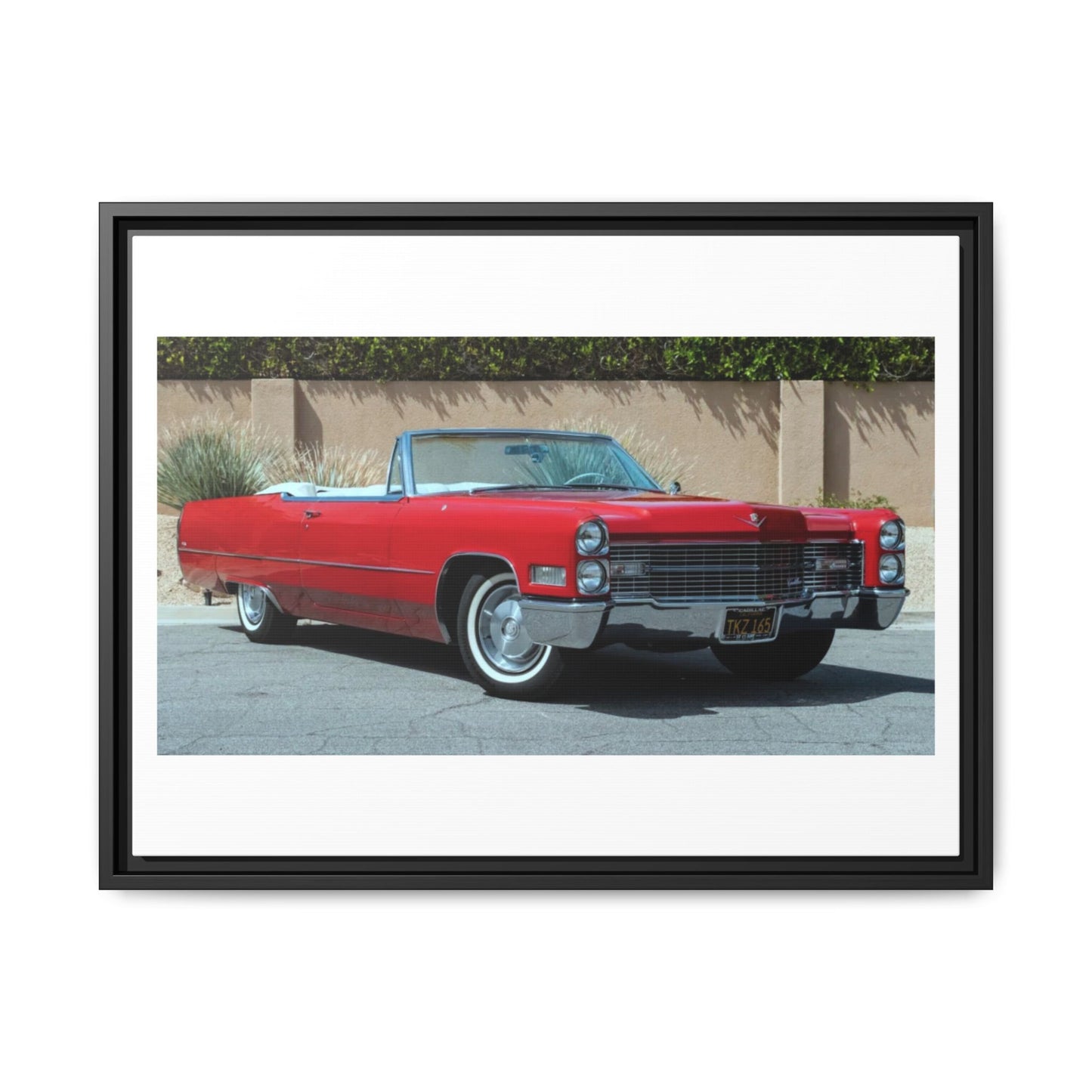 Classic 1966 Cadillac Convertible Matte Canvas framed print | Vintage Cadillac Wall Art