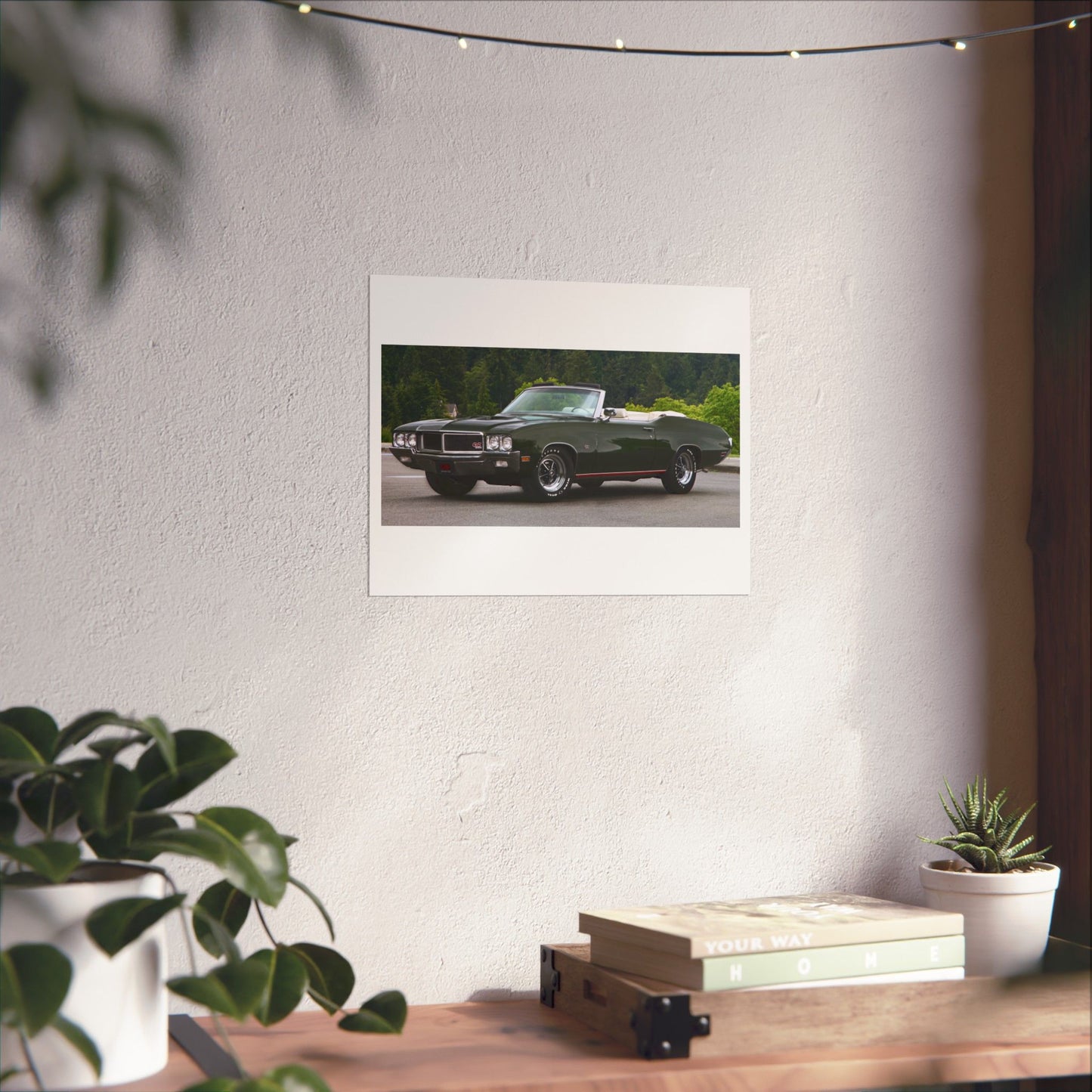 Classic 1970 Buick Skylark Stage 1 Convertible Muscle Car Matte Horizontal Poster | Vintage Auto Wall Art
