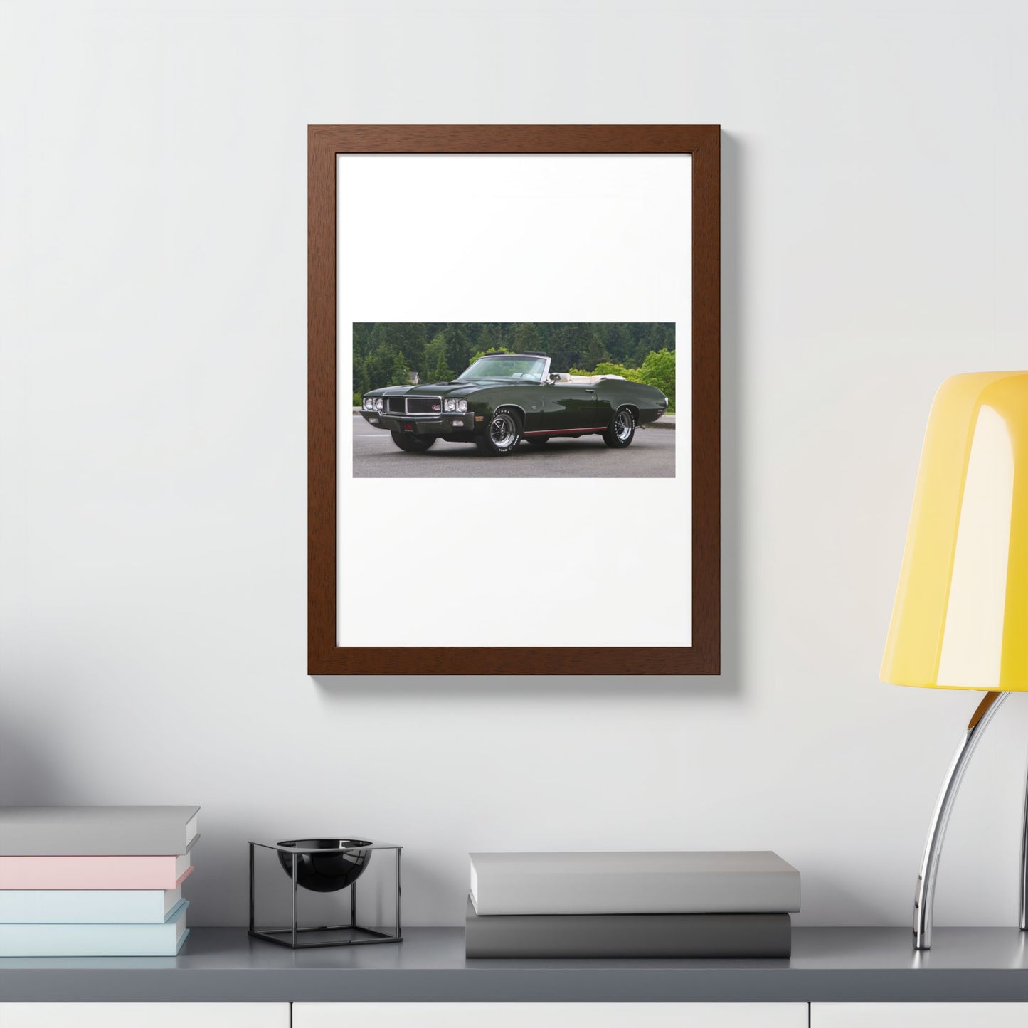 Classic 1970 Buick Skylark GS455 Stage 1 Muscle Car Convertible Framed Poster | Automotive Wall Art