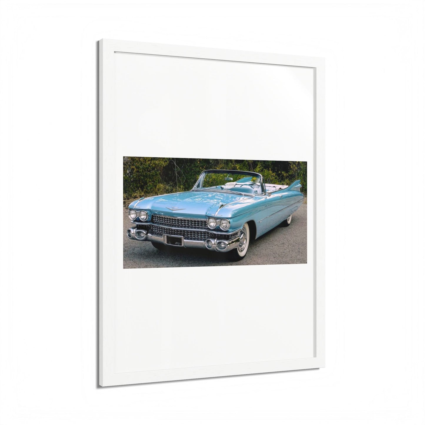 Vintage 1959 Cadillac Convertible Classic Car Framed Poster