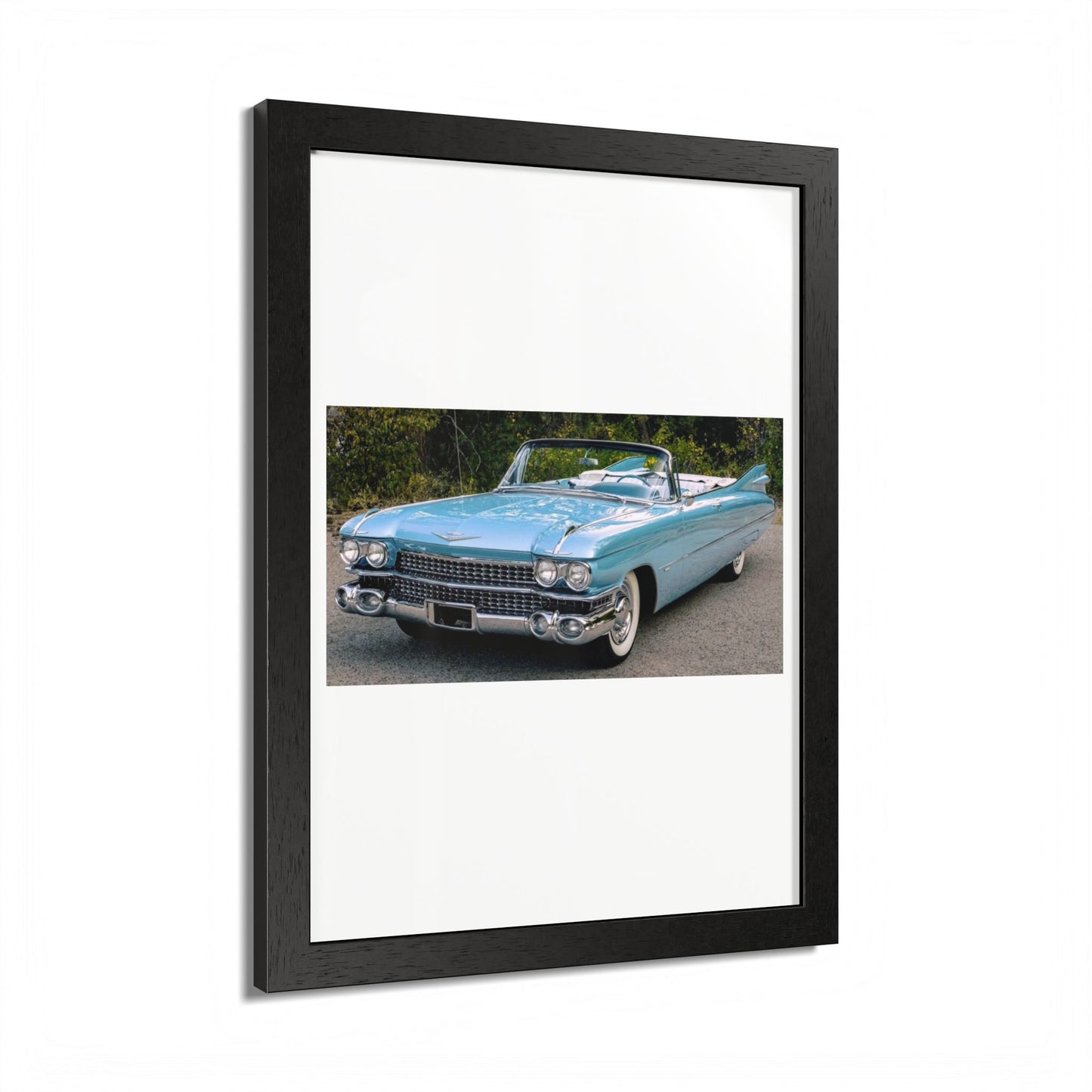 Vintage 1959 Cadillac Convertible Classic Car Framed Poster