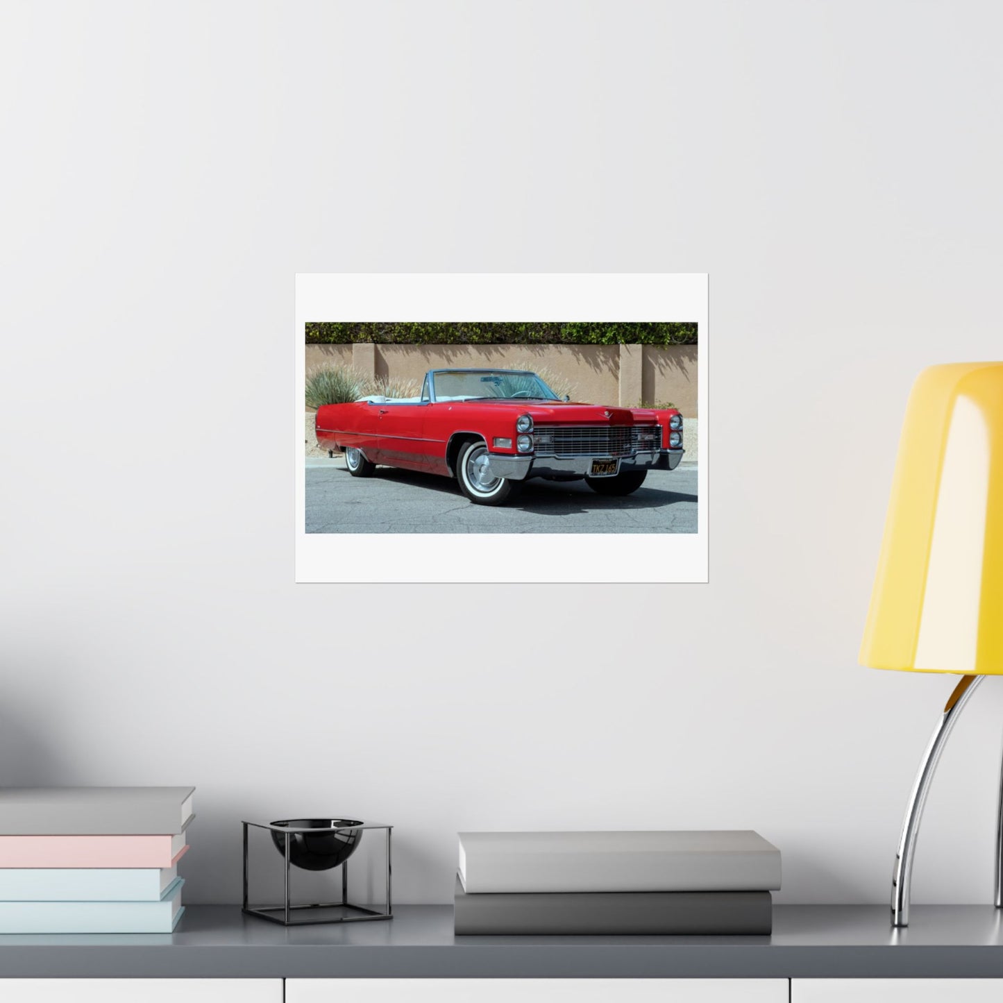 Classic 1966 Cadillac Convertible Poster Matte Horizontal Print | Vintage Car Wall Art