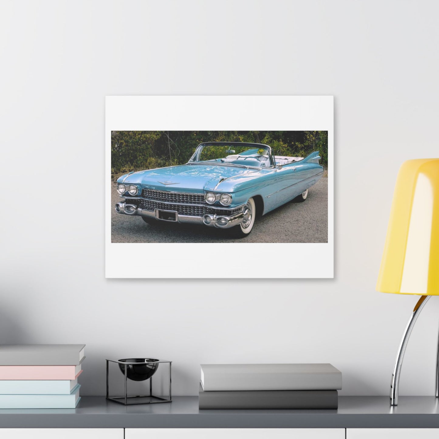 Classic 1959 Cadillac Convertible On Classic Canvas | Retro Car Wall Art