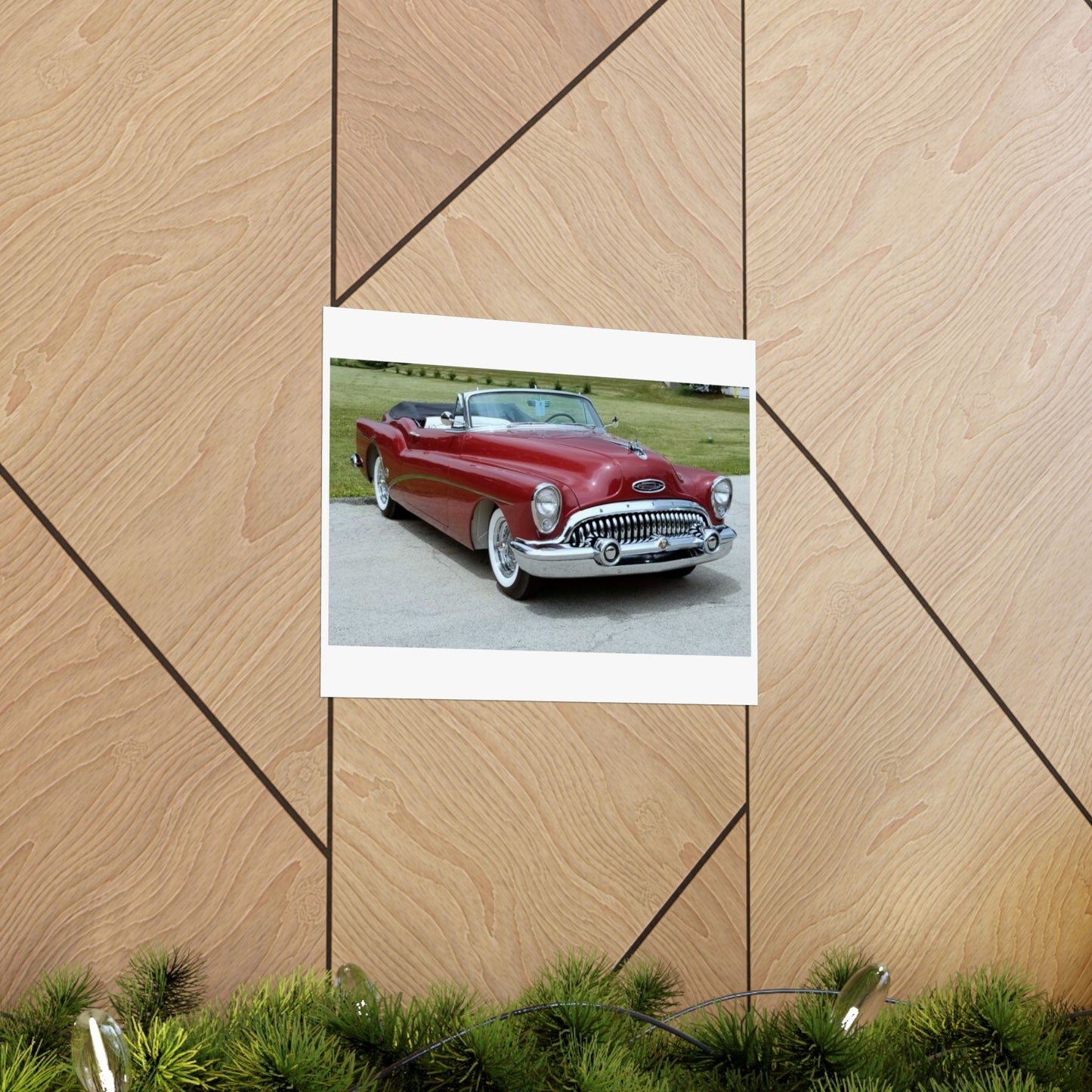 Vintage 1953 Buick Roadmaster Convertible Poster Matte Horizontal | Classic Car Wall Art