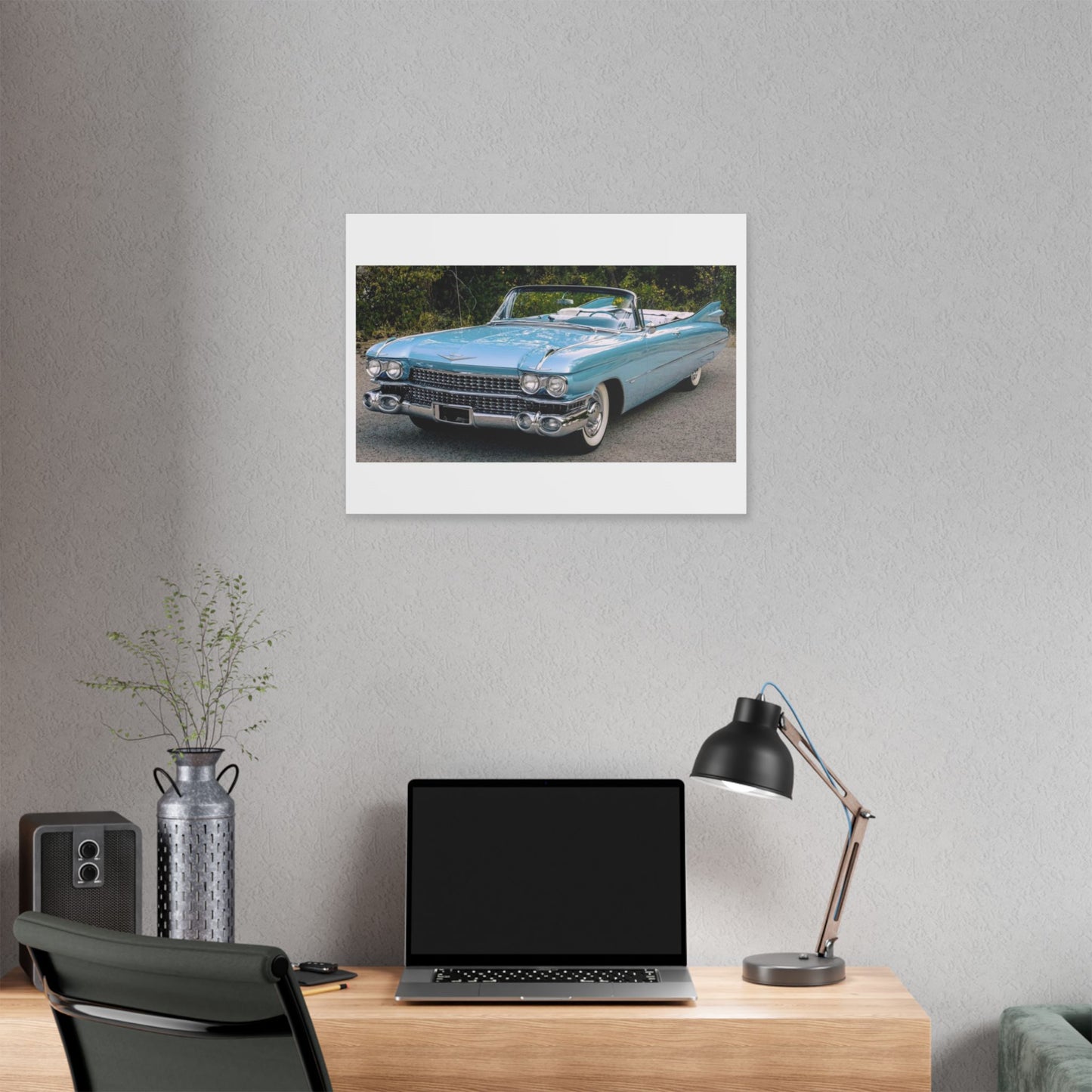 Classic 1959 Cadillac Convertible On Classic Canvas | Retro Car Wall Art