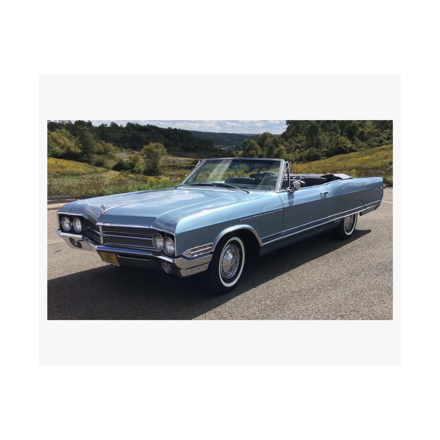 Vintage 1965 Buick Electra 225 Convertible Poster Matte Horizontal Poster | Classic Vintage Automobile Wall Art