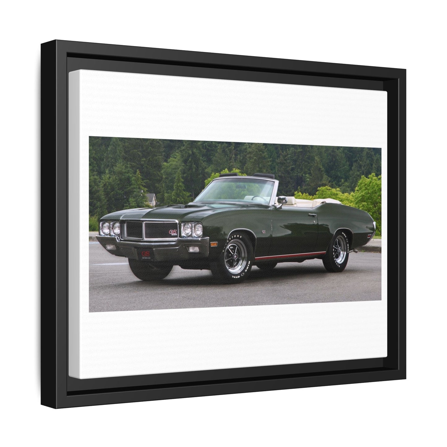 Classic 1970 Buick Skylark GS455 Stage 1 Convertible Matte Canvas Framed Print