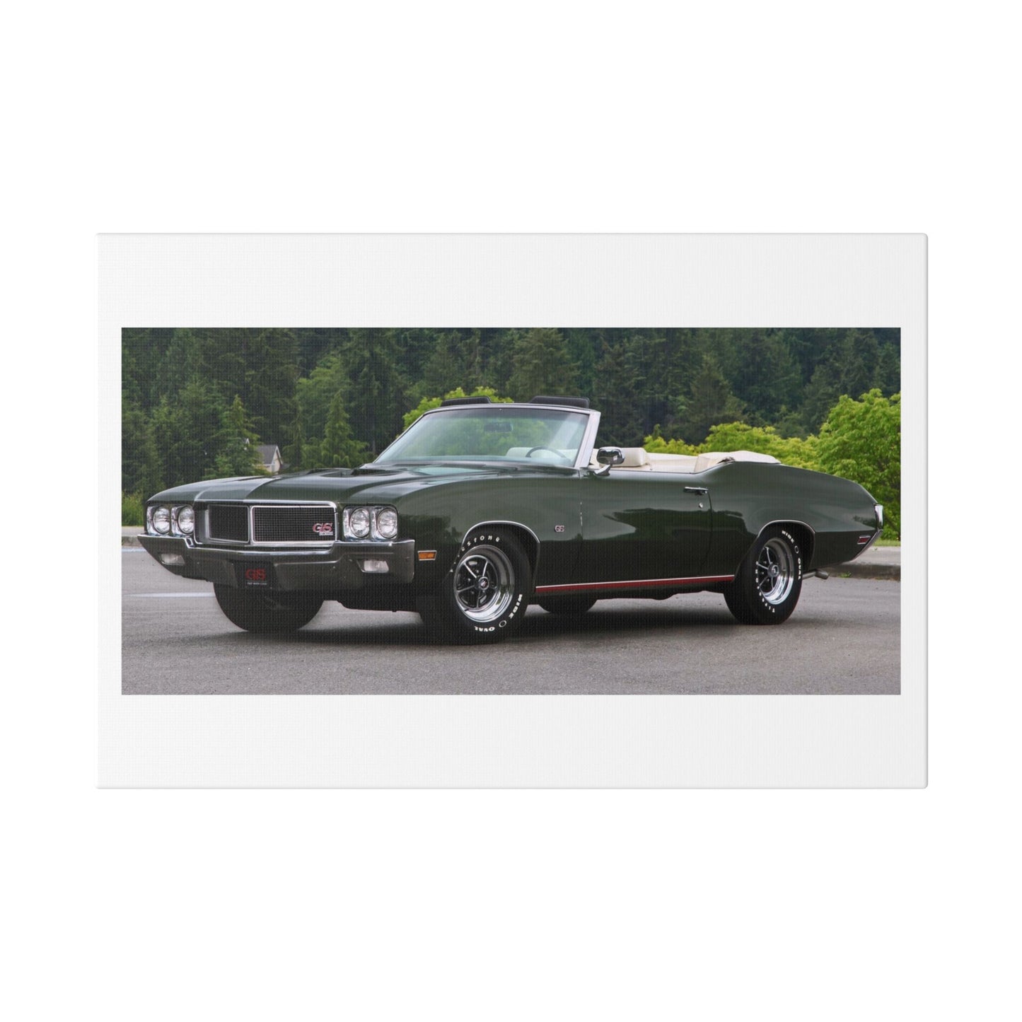 Vintage 1970 Buick Skylark GS455 Stage 1 Convertible Muscle Car Classic Stretched Canvas | Automotive Wall Art