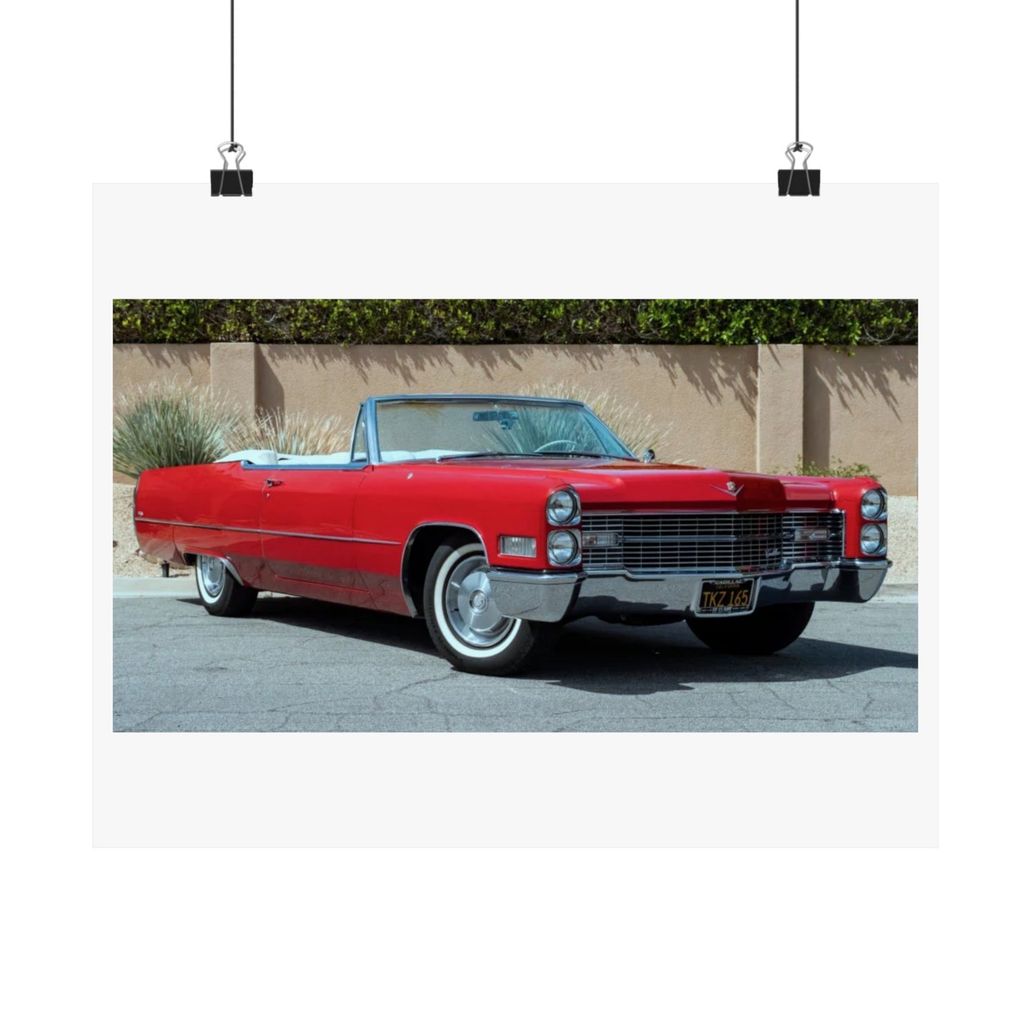 Classic 1966 Cadillac Convertible Poster | Satin Poster (210gsm)