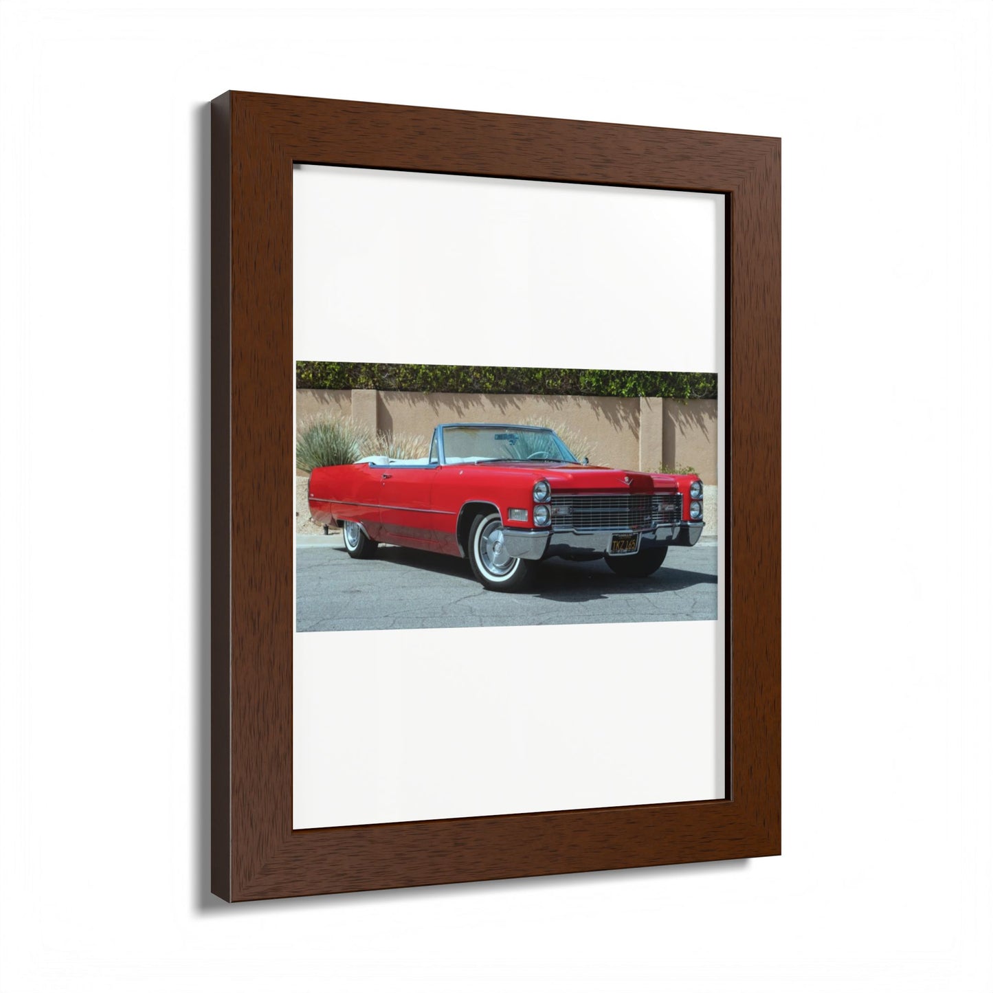 Classic 1966 Cadillac Convertible Poster framed print | Vintage Car Wall Art