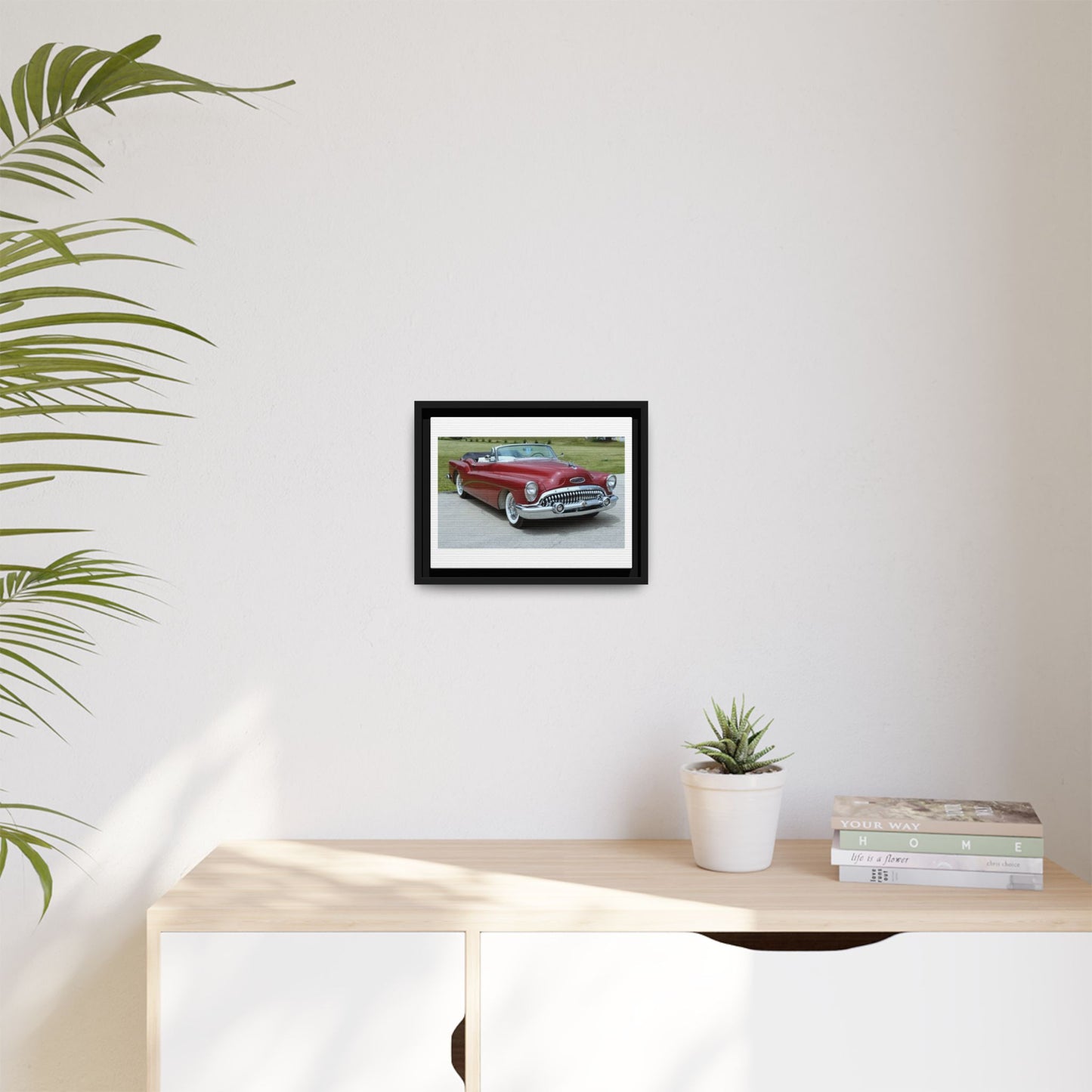 Classic 1953 Buick Roadmaster Convertible Matte Canvas Framed Wall Art